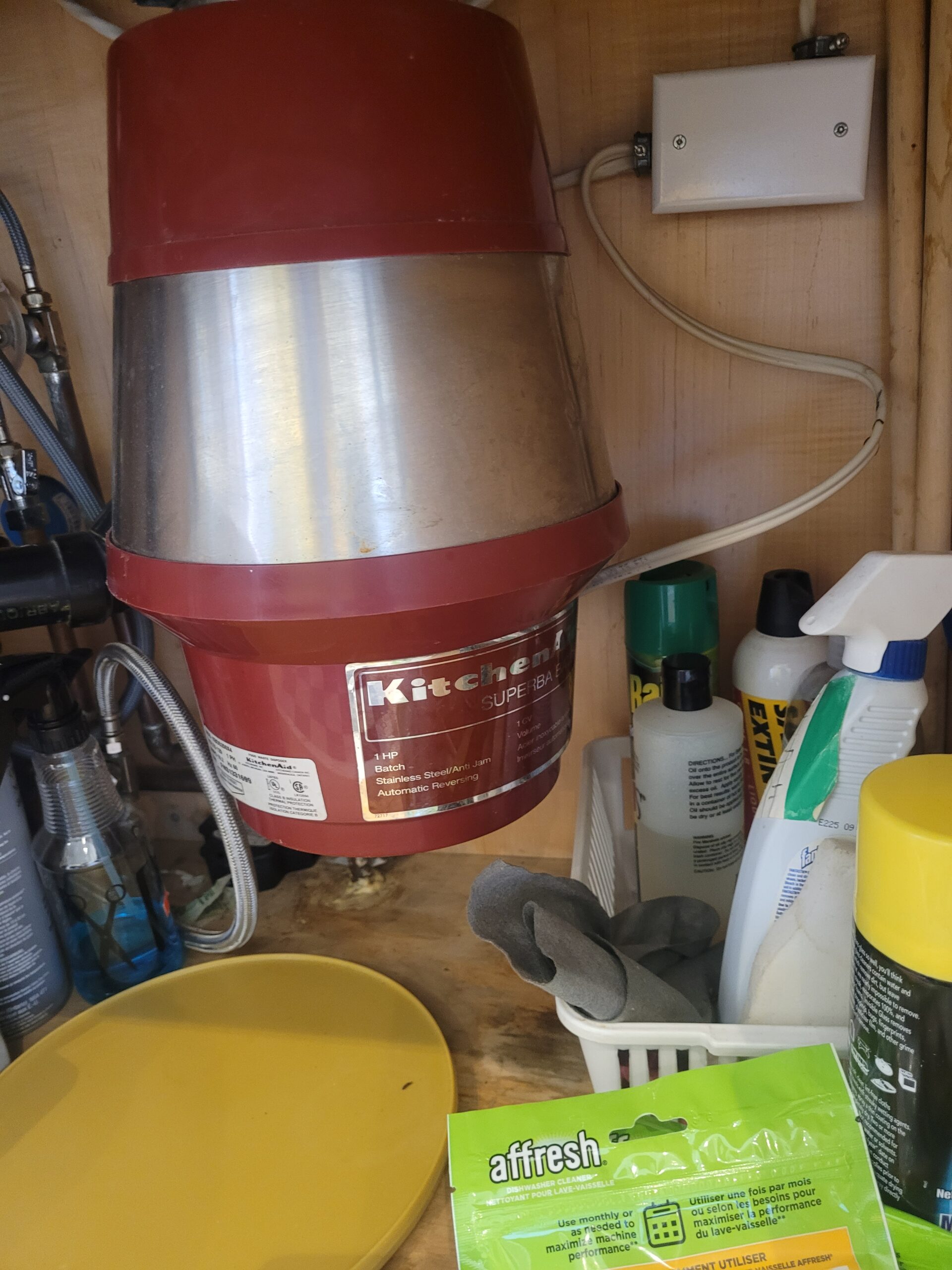 new garbage disposal installed