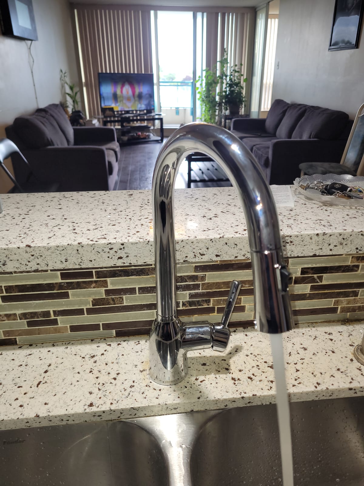 new residential plumbing job, a new kitchen sink