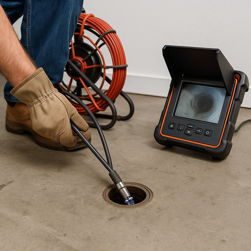 Video camera inspection for plumbing leaks